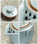 Portable Japanese Ceramic Teapot Cups Set, ibuyxi.com