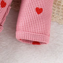 Lovebug Ruffles Waffle Knit Baby Girls Footed Onesie, iBuyXi.com