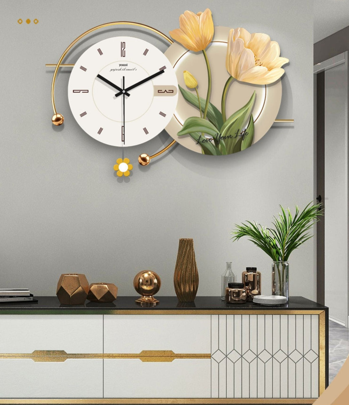 Modern and Luxury Light Wall Clock for Decor - view 6