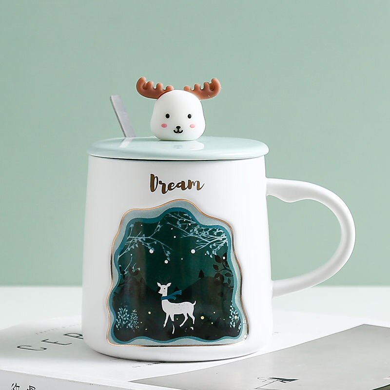 Exquisite 3D Animal Mug Lid Included with Spoon - view 3