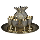 High End Wine Glass Set Style Goblet Metal - view 3