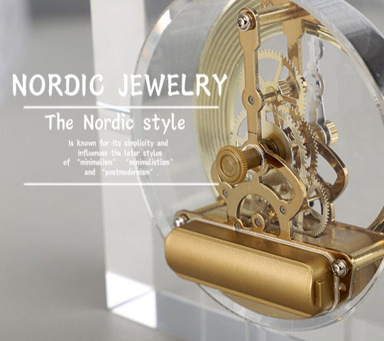 Nordic Luxury Crystal Gear Clock For Decoration, ibuyxi.com
