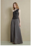 Boho Two Tone Asymmetrical Maxi Dress