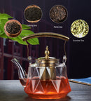 Heat Resistant With Strainer Glass Flower Tea Pot - view 10