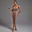 Elegant Tassel Strapless Bandage Dress, ibuyxi.com