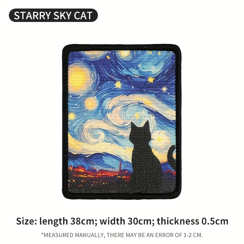 Painting Style Wall Mounted Cat Scratching Mat