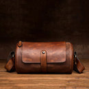 Round Vintage Leather Satchel