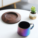 Matte Kiln Tea Cup with Walnut Plate - view 5