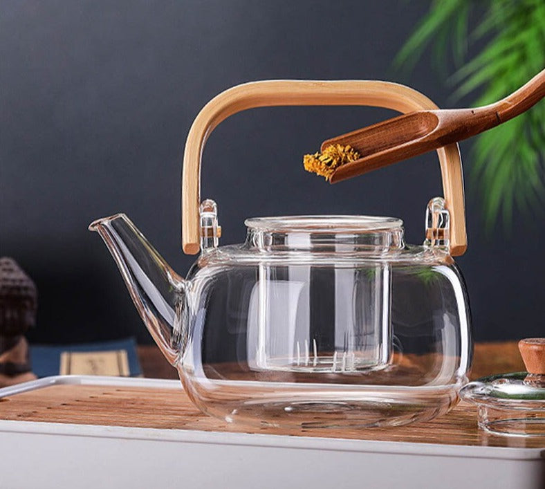 Large Handle Heat Resistant Glass Tea Pot - view 8