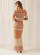Slash Neck Beach Maxi Bodycon Knit Dress, ibuyxi.com