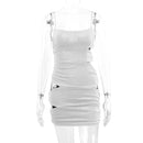 Comfy and Stylish Black Slip Short Dress, ibuyxi.com