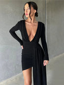 Mozision Autumn Elegance Irregular Maxi Dress, iBuyxi.com