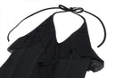 Ruffle Halter V Neck Hot Backless Mini Dress, ibuyxi.com