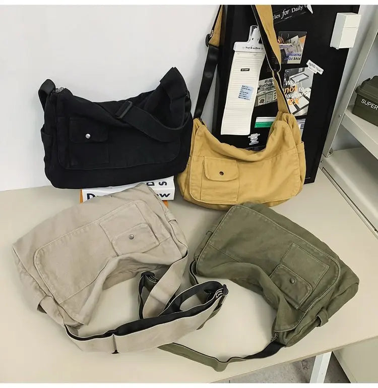 Casual Canvas Messenger Bag