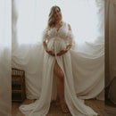Sheer Boho Chiffon Maternity Dress