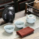 Portable Japanese Ceramic Teapot Cups Set, ibuyxi.com