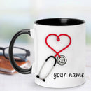 Unique Doctor's Stethoscope Ceramic Coffee Cup - view 3