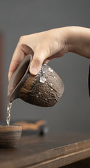 Old Thick Earthenware Tea Cup and Pot, iBuyXi.com
