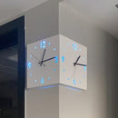 Personality Home and Decoration Steel Cutout Corner silent Wall Decor Modern Style Stylish Clock , ibuyxi.com