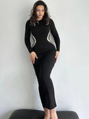 Mozision Elegant Black Long Sleeve Maxi Dress, ibuyxi.com