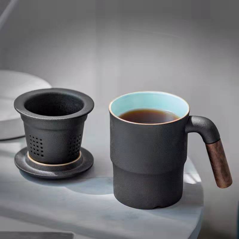 Ceramic Filter Tea Mug Lid and Separation Design - view 7