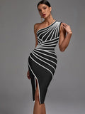 One-Shoulder Bandage Dress - photo 4