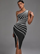 One-Shoulder Bandage Dress - photo 4