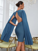 Rayon Flying Sleeve Bodycon Dress, ibuyxi.com