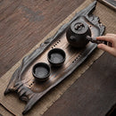 Retro Ceramic Tea Tray with Wood Effect, iBuyXi.com