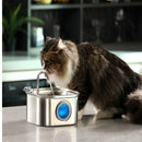 Stainless Steel 2.2L Automatic Cat Water Fountain