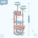 Pastel Flower Cushion Multi-Level Cat Tower