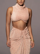 Tank Top Long Skirt Beach Vacation Two Piece Set, iBuyxi.com