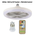 Ceiling Fan With Lights Remote Control E27 Converter Base 30W Smart Remote Control Ceiling Fan With LED Lighting For Living Room - iBuyXi.com