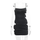 Comfy and Stylish Black Slip Short Dress, ibuyxi.com