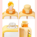 Cute Flat Bottles with Straw and Strap, iBuyXi.com