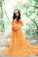 Lace Maternity Maxi Gown