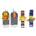 Cute Animals Wrist Rattle and Foot Finder Socks