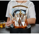 Heat Resistant With Strainer Glass Flower Tea Pot, ibuyxi.com