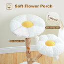 Modern Wood Flower Cushion Cat Tower