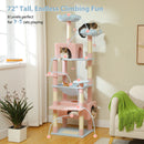 Pastel Flower Cushion Multi-Level Cat Tower