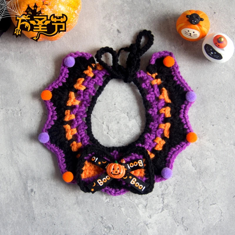 Handmade Halloween Cat Collars