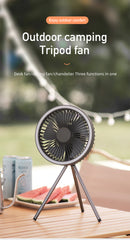 10000mAh Portable Wireless Electric Fan with Tripod Lamp, iBuyXi.com