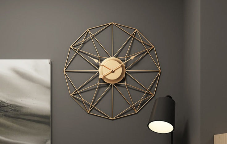 Polygon Design Of Silent 3D Wall Clock, iBuyXi.com