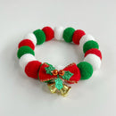 Holiday Pom Pom Bell Charm Pet Collar