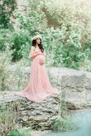 Lace Maternity Maxi Gown