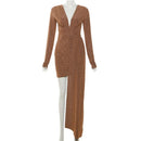Mozision Autumn Elegance Irregular Maxi Dress, iBuyxi.com