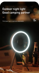 10000mAh Portable Wireless Electric Fan with Tripod Lamp, iBuyXi.com