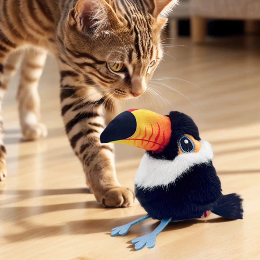 Chirping and Flapping Bird Interactive Cat Toys