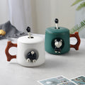 Cute 3D Husky Mug Lid Included with Spoon - view 5