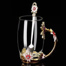 Rose Mug & Enamel Crystal Flower Tea Tumbler, ibuyxi.com